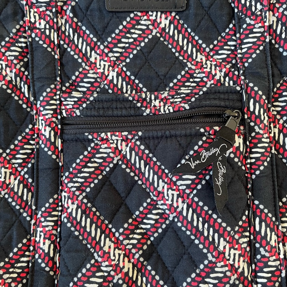 Vera Bradley Black and Red Geometric Tote - Picture 3 of 4